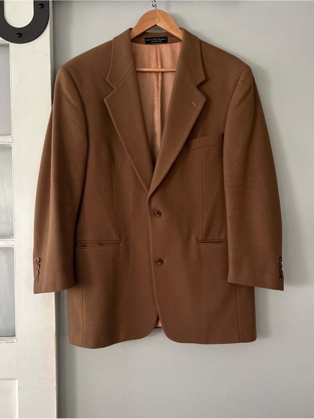 GIANFRANCO RUFFINI Size 42 Brown Cashmere Blend Sports Coat Jacket Woven Italy